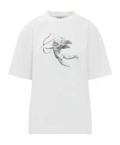Fiorucci Cherub Print Relaxed T-shirt In White