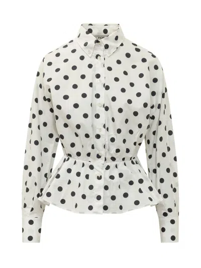 Fiorucci Classic Polka Dot Neck Shirt In White
