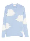 Fiorucci Cloud-appliqué Wool Sweater In Blue