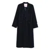 Fiorucci Wool-blend Double-breasted Coat In Black