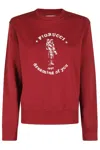 Fiorucci Bordeaux Crewneck Sweatshirt With Vintage Graphic Print