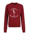 Fiorucci Burgundy Dreaming Of You Print Crewneck Sweatshirt In Burgundy Red