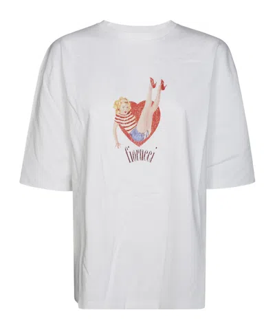 Fiorucci Crew Neck T-shirt In White