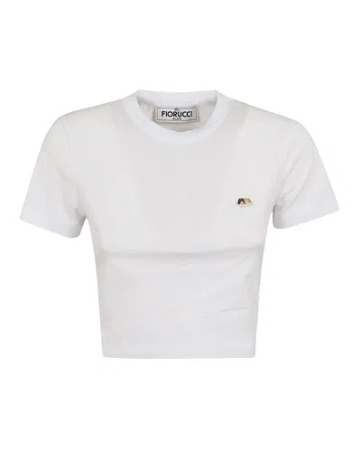Fiorucci Cropped Angel Patch White T-shirt