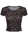 Fiorucci Animal-print Short-sleeved T-shirt In Brown