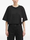 Fiorucci Cropped T-shirt In Black