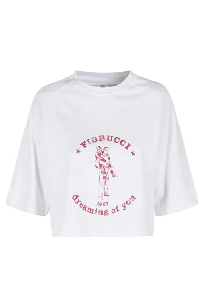 Fiorucci Cropped T-shirt With Padded Shoulders