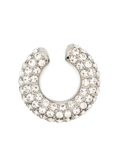 Fiorucci Crystal-embellished Ear Cuff In Silver