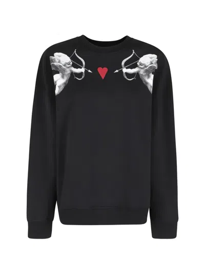 Fiorucci Cupid Long-sleeve Sweater In Black