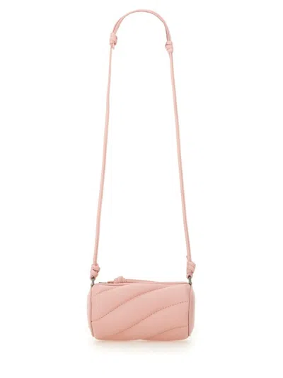 Fiorucci Cylindrical Quilted Micro Mella Bag In Pink
