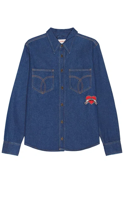 Fiorucci Denim Shirt In 漂洗蓝