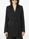 Fiorucci Double-breasted Embroidered Blazer In Black