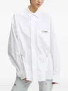 Fiorucci Drawstring Patch Shirt In White