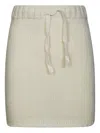Fiorucci Drawstring Pocket Knitted Skirt In White