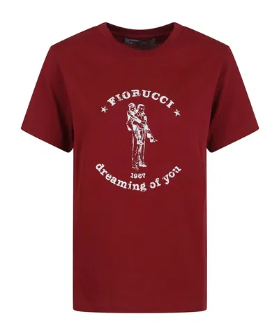 Fiorucci Dreaming Of You Regular Fit T-shirt In Burgundy Red