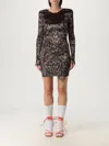Fiorucci Mini Dress With Long Sleeves In Brown