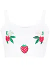 FIORUCCI EMBROIDERED CROPPED TANK TOP