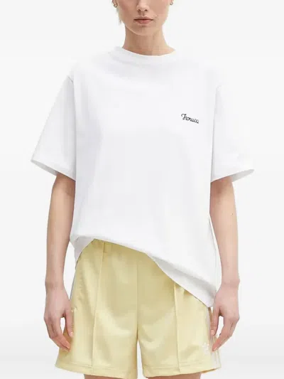 Fiorucci Embroidered Short-sleeve T-shirt In White