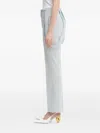 Fiorucci Embroidered Suspender Trousers In Blue