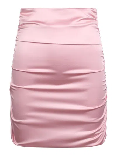 Fiorucci Satin Effect Midi Skirt In Pink