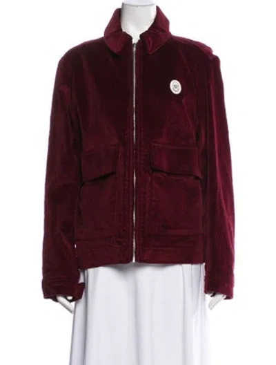 Pre-owned Fiorucci Faux Fur Jacket W/ Tags In Burgundy