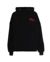 Fiorucci Mouth Print Relaxed Fit Hoodie In Black
