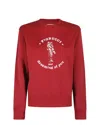Fiorucci Burgundy Dreaming Of You Print Crewneck Sweatshirt In Burgundy