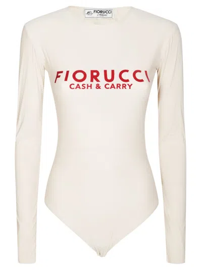 Fiorucci Fitted Long-sleeve Bodysuit With Logo Detail In Multi