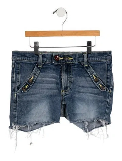 Pre-owned Fiorucci Kids' Girls' Denim Shorts In Blue