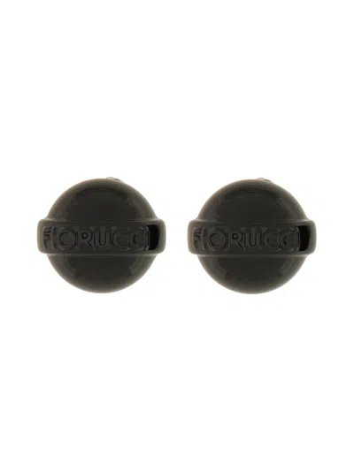 Fiorucci Glossy Mini Lollipop Earrings In Black
