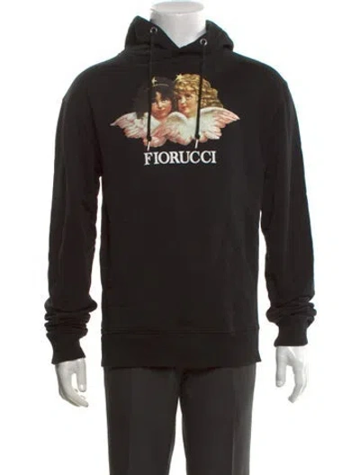 Pre-owned Fiorucci Graphic Print Crew Neck Hoodie In Black