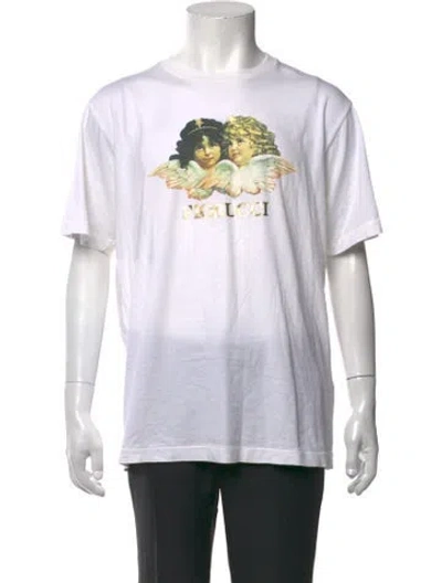 Pre-owned Fiorucci Graphic Print Crew Neck T-shirt In Neutrals