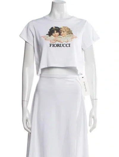 Pre-owned Fiorucci Graphic Print Crew Neck T-shirt In White