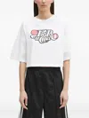 Fiorucci Graphic-print Cropped Top In White