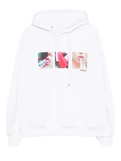 Fiorucci Graphic-print Hoodie In White