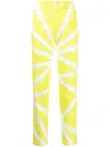 Fiorucci Graphic-print Straight-leg Jeans In Gelb