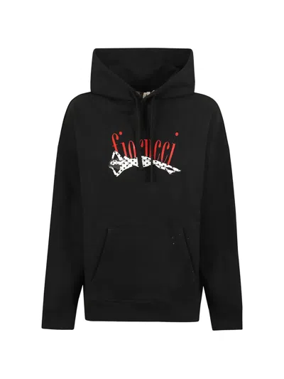 Fiorucci Graphic-print Hoodie In Black