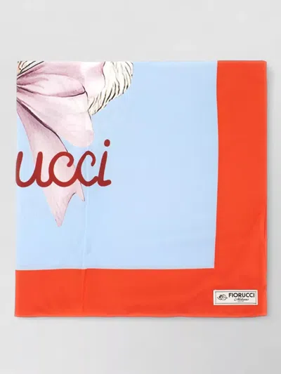 Fiorucci Hair Scarf Headband Large Bow Detail In Blue