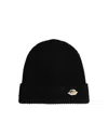 Fiorucci Ribbed Angel-embellished Beanie Hat In Black