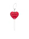 Fiorucci Heart-lollipop Drop Earring In Red