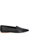 Fiorucci Heart Pointed-toe Leather Loafers In Black