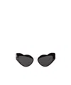 Fiorucci Heart-shaped Acetate Sunglasses In Black