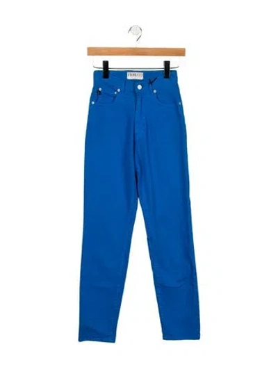 Pre-owned Fiorucci High-rise Skinny Leg Jeans In Blue
