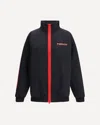 Fiorucci Hot Winter Tricolor Stripe Jacket In Black