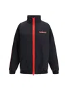Fiorucci Hot Winter Tricolor Stripe Jacket In Black