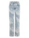 Fiorucci Light Blue Cotton Jeans In Gray