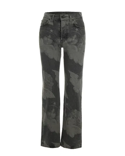 Fiorucci Jeans Angels Straight Fit Grey In Gray