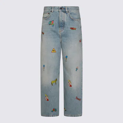 Fiorucci Jeans Blu E Verdi In Multi