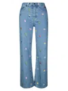 Fiorucci Charm-print Jeans In Blue