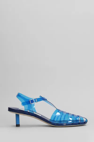 Fiorucci Jelly Kitten Heels Sandals In Blue Pvc